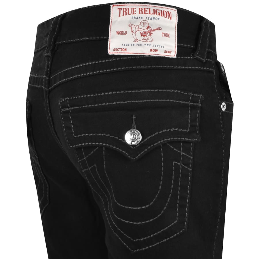 True Religion Ricky Relaxed Straight Jeans Black | Mainline